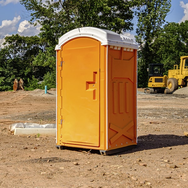 how often are the portable toilets cleaned and serviced during a rental period in Leonidas